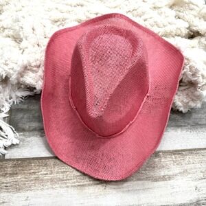Hot Pink Ladies Cowgirl Hat Wild Fable  Summer Sun Hat Pink  One Size Rodeo Hat